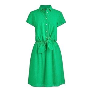 J CREW Mercantile Green Eyelet Dress